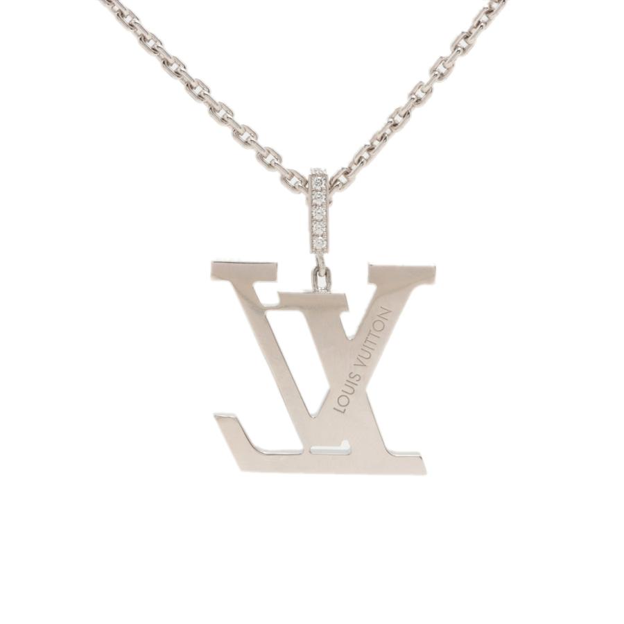 ルイヴィトン　ネックレス　白 LOUIS VUITTON（ルイ・ヴィトン） 美品 パンダンティフ LV ネックレス