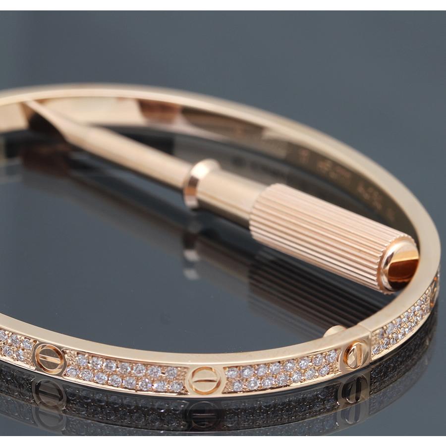 Cartier（カルティエ） 美品 ラブブレス SM 新型 PG アフターパヴェ