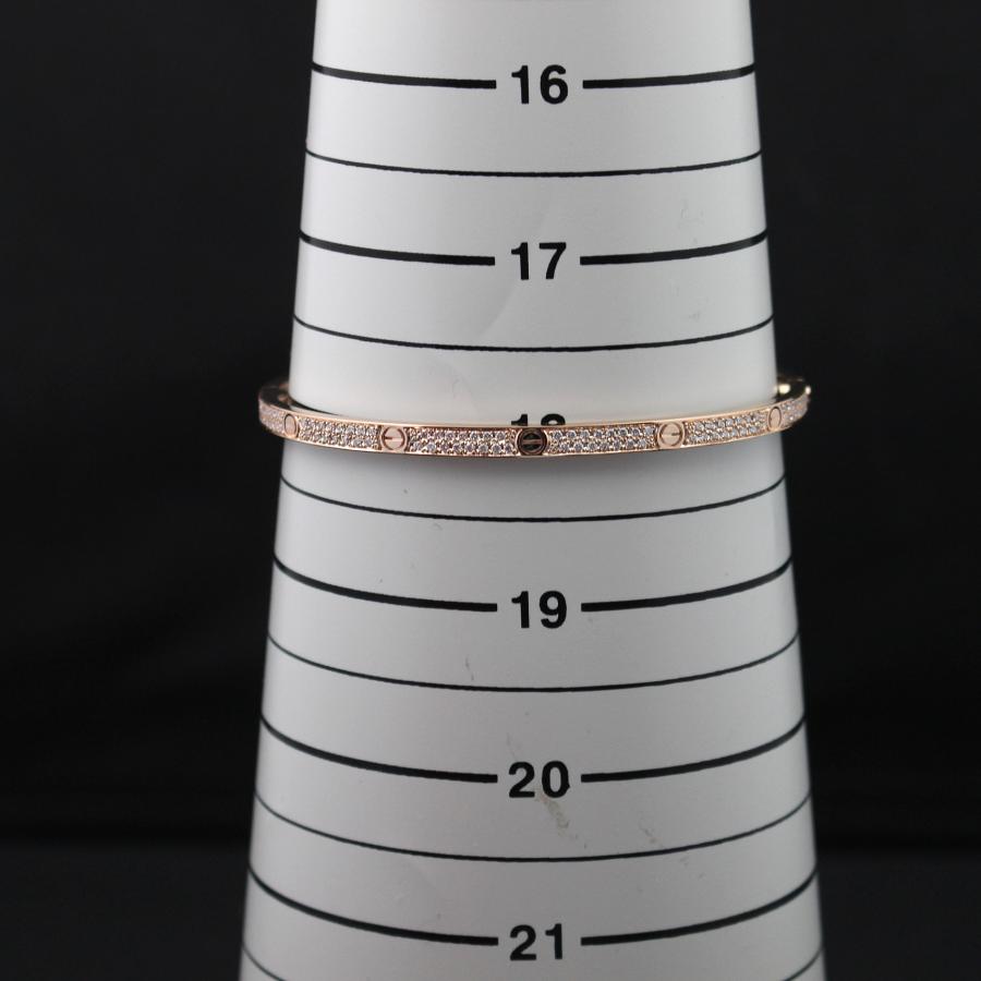 Cartier（カルティエ） 美品 ラブブレス SM 新型 PG アフターパヴェ