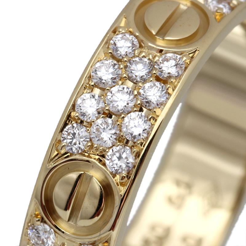 カルティエ Cartier ラブリング 750 YG パヴェ ダイヤ アフター