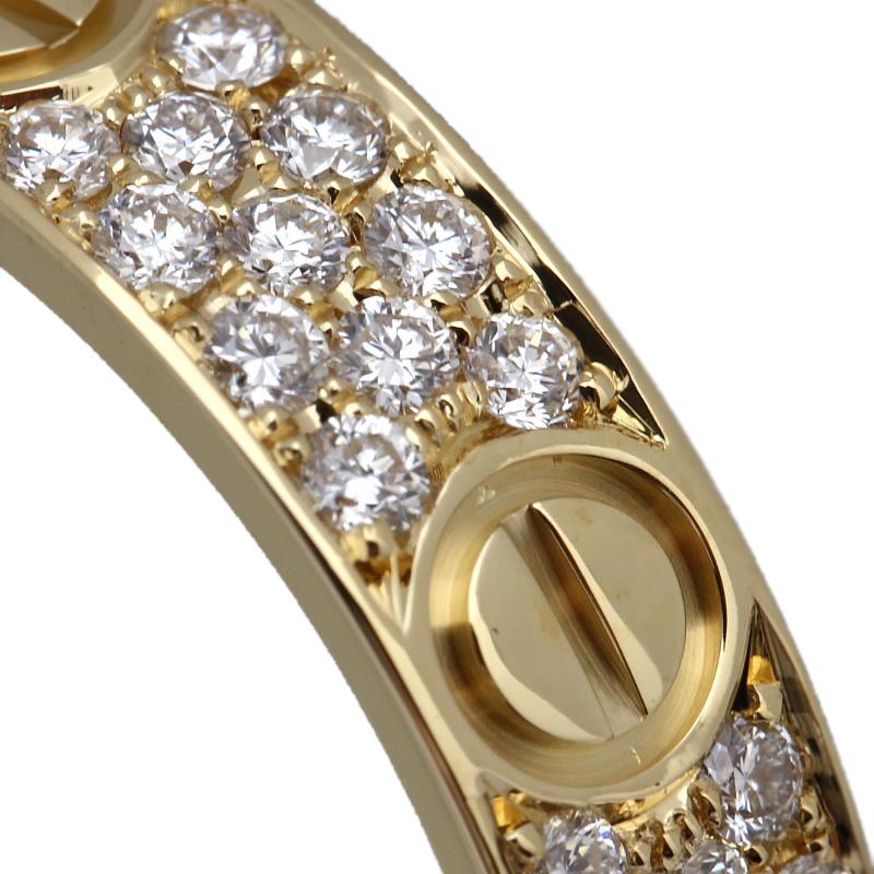 カルティエ Cartier ラブリング 750 YG パヴェ ダイヤ アフター