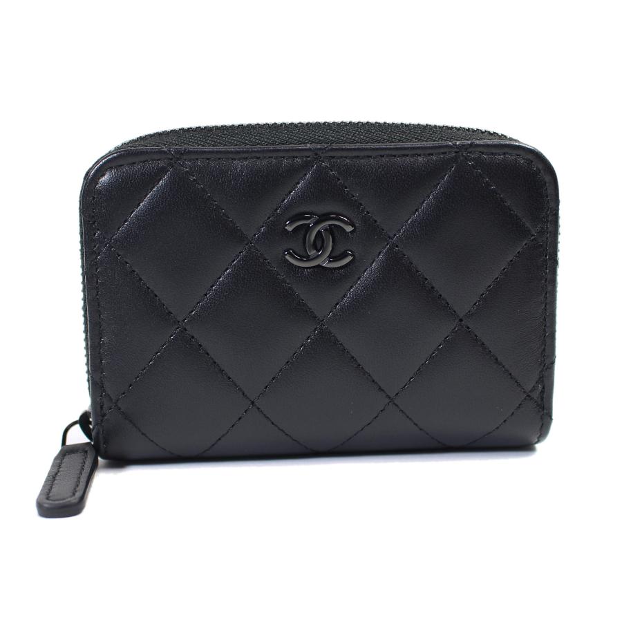 【激レア】シャネル マトラッセ ケース ソーブラック カードケース CHANEL 19 新品 シャネル マトラッセ コインケース カードケース