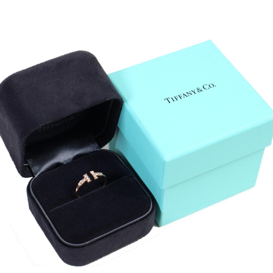 s*h様 Tiffany&Co. ティファニー 750 ダイヤ ワイヤーリング TIFFANY&Co.（ティファニー） 美品 T スマイル ワイヤー ダイヤモンド