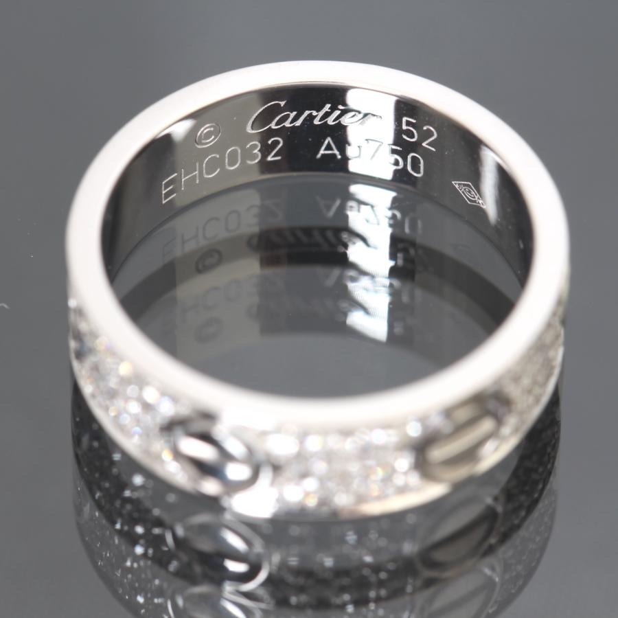 Cartier（カルティエ） 美品 ラブリング 750 WG パヴェ アフター