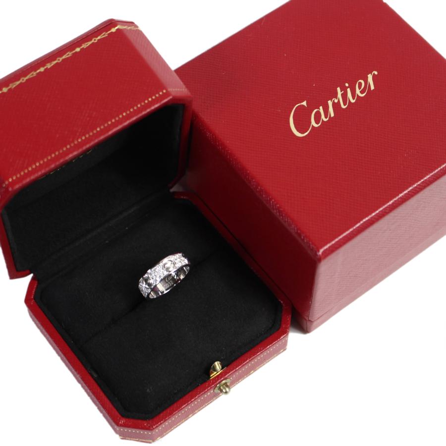 Cartier（カルティエ） 美品 ラブリング 750 WG パヴェ アフター
