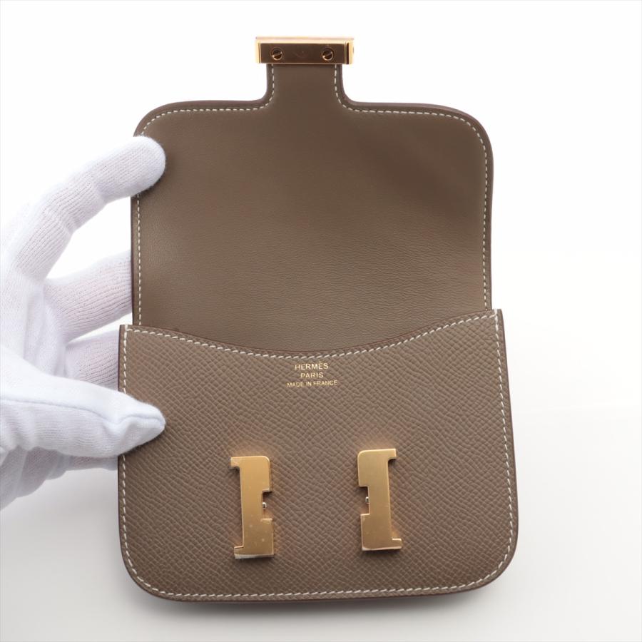 【新品未使用】HERMES コンスタンスミニ エトゥープ ゴールド金具 K刻印 エルメス コンスタンスミニ 18 エトゥープ エプソン ゴールド金具 K