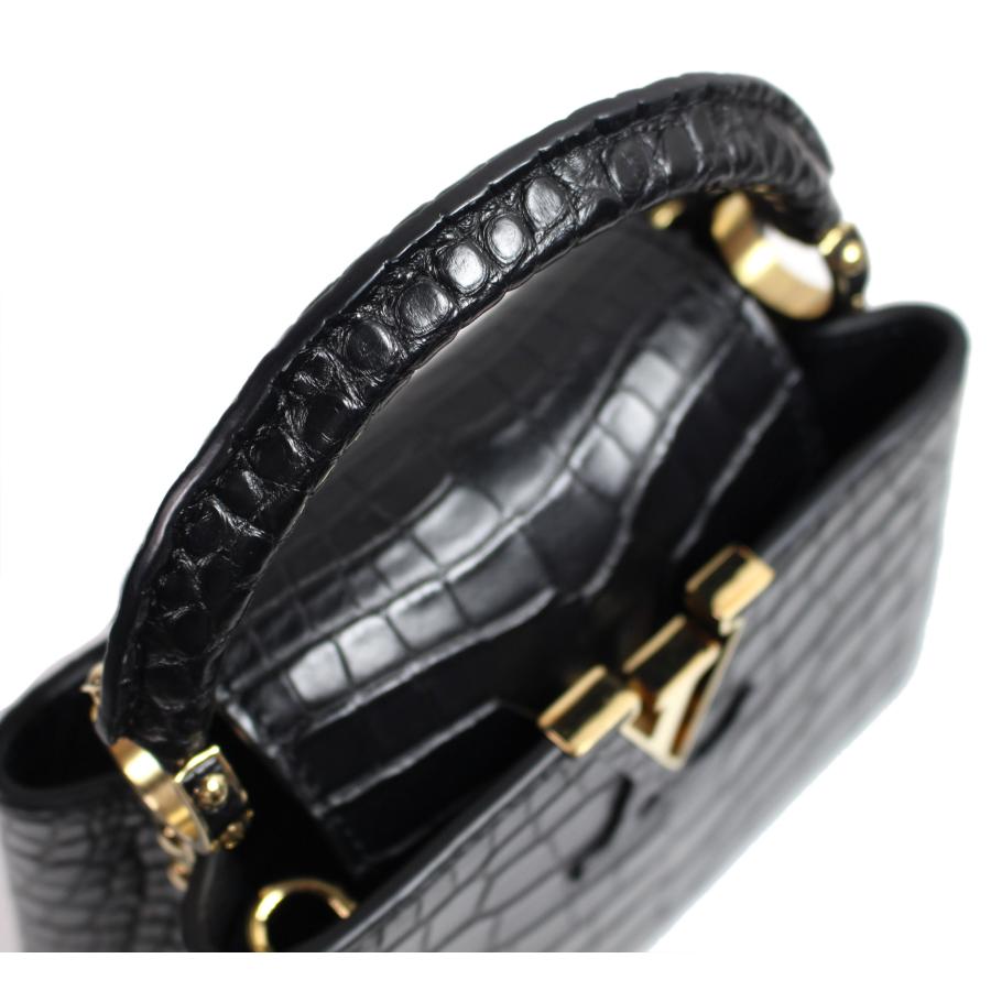 【広尾店】未使用 ルイヴィトン LOUIS VUITTON カプシーヌMINI 2WAYバッグ N82310 クロコアリゲーター 【14199】 広尾店】未使用 ルイヴィトン LOUIS VUITTON カプシーヌMINI 2WAY
