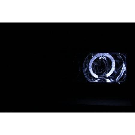Anzo USA 111016 シボレー S10 プロジェクター ヘイロークロームヘッドライトアセンブリ - (ペアで販売)の画像