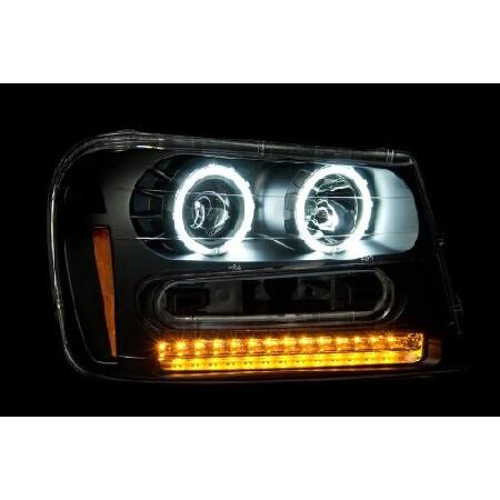 Anzo USA 111127 Chevrolet Trailblazer Black Projectors w/Halos Headlight Assembly - (Sold in Pairs)_2