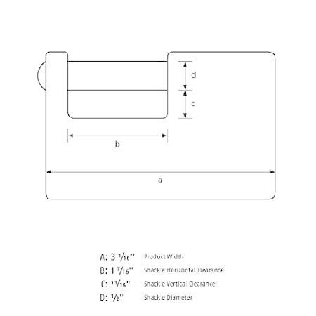ABUS 92/80 KD All Weather Solid Brass with Steel Jacket Monoblock Keyed Different Padlock by ABUS | ブランド登録なし | 02