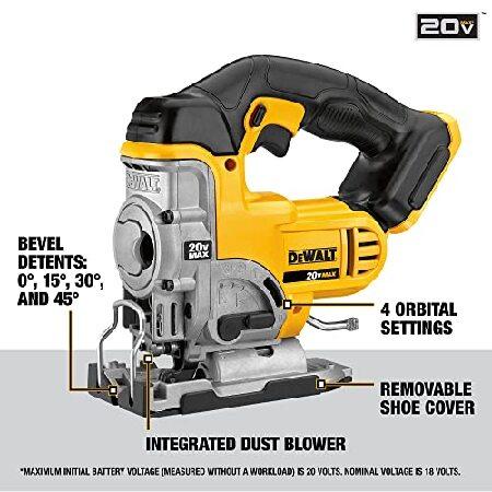 DEWALT　20V　MAX　Only　Jig　Brushless　Tool　Blade　(DCS331B)　Cordless,　3,000　Motor,　Saw,　Bare　XR　Speed,