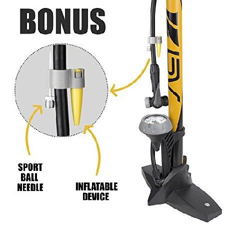 BV(ビーブイ) 自転車用人間工学的のゲージ付きフロアポンプ 160 psi 米 