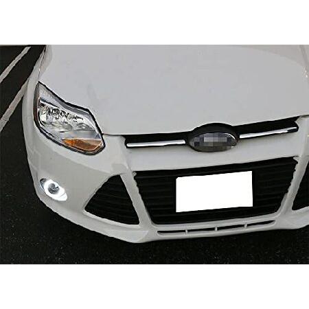 iJDMTOY 3-Inch Projector Fog Light Kit w/Silver Shroud 40-SMD Xenon White LED Halo Ring Angle Rings, Universal Fit With Car SUV Truck ATV RV, etcの画像