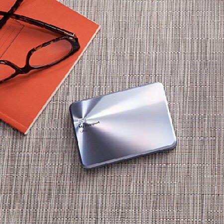 WD 1TB Silver My Passport Ultra Metal Edition Portable External Hard Drive - USB 3.0 - WDBTYH0010BSL-NESN 