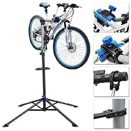 YAHEETECH プロメカニック自転車修理ワークショップスタンド 折りたたみ式メンテナンスラック ツールトレイ付き 高さ調節可能 拡張可能自転車修理ラック ロード_1