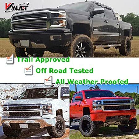 Winjet Compatible with [2014-2015 Chevrolet Silverado 1500] LED DRL Bar Projector Headlightsの画像
