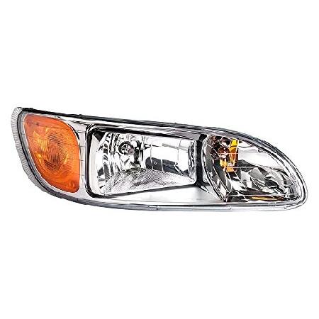 United Pacific 31296 - Headlight Assembly - Passenger Side, Chrome Housing, High/Low Beam, 9007 Bulbの画像