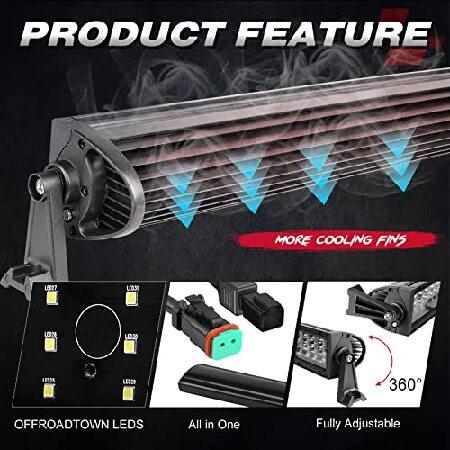 OFFROADTOWN LEDライトバー 30inch 480ワットクワッド行 車両 トラックジープラングラーバギーUTV SUVフォード艇 スポット洪水コンボビームオフロードライトフォの画像