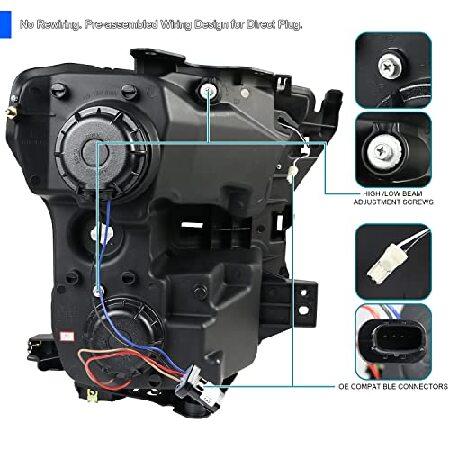 Spec-D Tuning 2LHP-F15015G-TM ブラックプロジェクターヘッドライト (レッドリム光沢、スモークレンズ付き)の画像