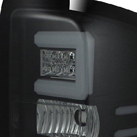 14-19 シルバラード 1500 15-19 シルバラード 2500 3500 ブラックスモークライト チューブ LED テールライト ブレーキランプの画像