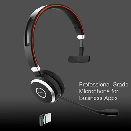 Jabra Evolve 65 Bluetooth Mono MS Headset Bundle | Microsoft Skype Lync Certified, Windows PC, MAC, Smartphone, Streaming Music, IP Softphones, NFC |｜rest｜05