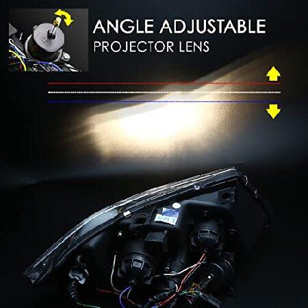 DNA motoring HL-3D-E9005-CH ヘッドライトアセンブリ 運転席と助手席側 クロムハウジング/アンバーコーナーの画像