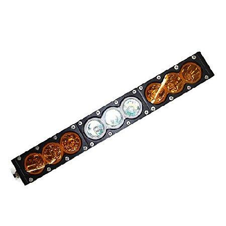 AngelMa Dual Color LED Light Bar 17inch 90W Single Row Off-Road Light Bar White Amber Yellow Spot Flood Combo LED Work Diving Light Off Road Driving Fの画像