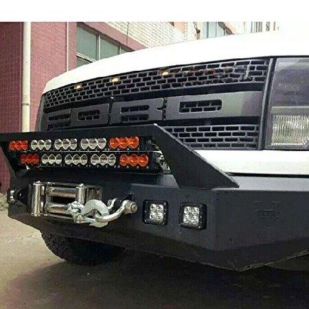 AngelMa Dual Color LED Light Bar 17inch 90W Single Row Off-Road Light Bar White Amber Yellow Spot Flood Combo LED Work Diving Light Off Road Driving Fの画像