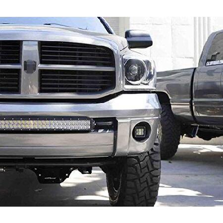 iJDMTOY LEDポッドライトフォグランプキット Dodge RAM 1500 2500 3500 ＆ Durango用 20WハイパワーCREE LEDキューブ フォグライト位置取り付けブラケット＆配線_4