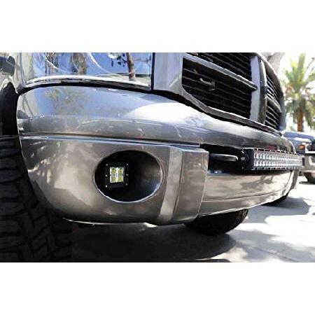 iJDMTOY LEDポッドライトフォグランプキット Dodge RAM 1500 2500 3500 ＆ Durango用 20WハイパワーCREE LEDキューブ フォグライト位置取り付けブラケット＆配線_5