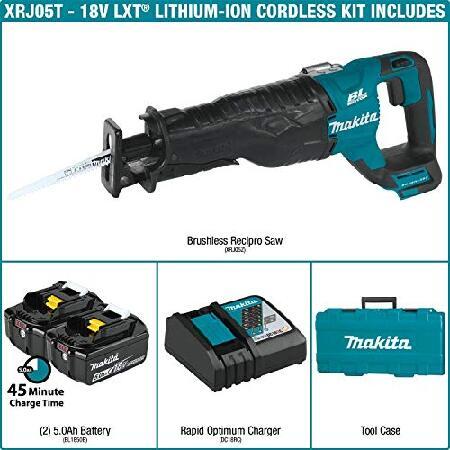 Makita　XRJ05T　18V　Brushless　Lithium-Ion　Cordless　Kit　Recipro　LXT　Saw　(5.0Ah)