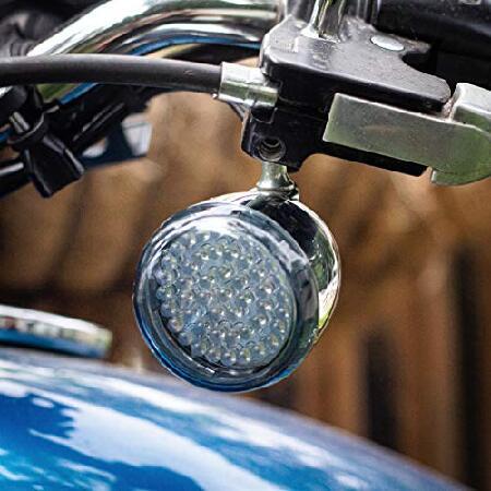 Eagle Lights 2インチ LED ウィンカーキット ハーレーダビッドソン オートバイ用 (フロント(1157) リア(1157) LED ウィンカーキット スモークレンズを追加)の画像