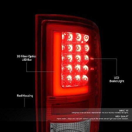DNA Motoring TL-DRAM09-LED-RD3D-CH-RD 3D LEDテールライトアセンブリ (ドライバー＆助手席側) 1パックの画像