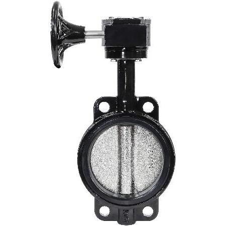 IrrigationKing　RKG6　Cast　Butterfly　Valve,　Iron　EPDM,　6&quot;　Gear　Black,　Wheel,