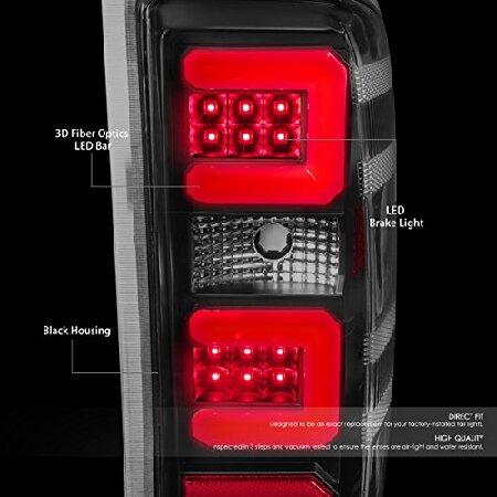 DNAモータリングTL-CSIL15-LED-RD3D-BK-CL 3D LEDテールライトアセンブリ[15-17シボレーシルバラード/ GMCシエラ1500 2500 3500 HD]の画像