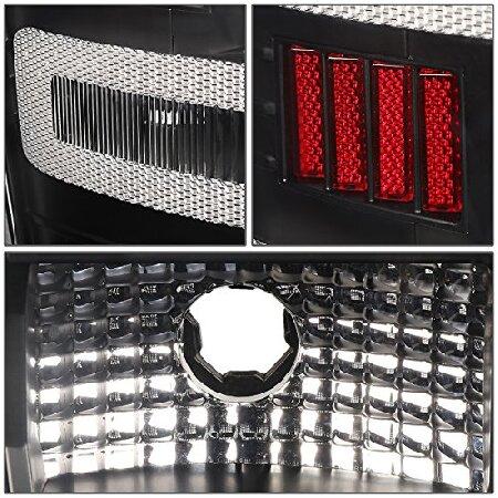 DNAモータリングTL-CSIL15-LED-RD3D-BK-CL 3D LEDテールライトアセンブリ[15-17シボレーシルバラード/ GMCシエラ1500 2500 3500 HD]の画像