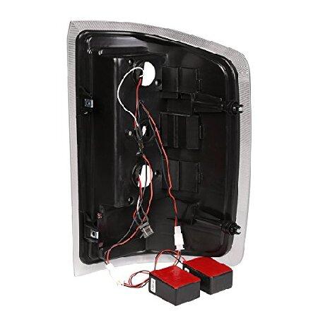 DNAモータリングTL-CSIL15-LED-RD3D-BK-CL 3D LEDテールライトアセンブリ[15-17シボレーシルバラード/ GMCシエラ1500 2500 3500 HD]の画像