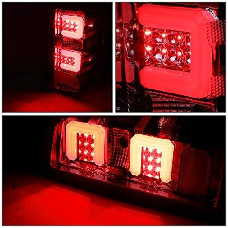 DNA Motoring TL-CSIL15-LED-3D-CH-SM 3D LED テールライトアセンブリ [15-17 シボレー シルバラード/GMC シエラ 1500 2500 3500 HD]の画像