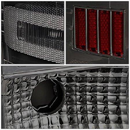 DNA Motoring TL-CSIL15-LED-3D-CH-SM 3D LED テールライトアセンブリ [15-17 シボレー シルバラード/GMC シエラ 1500 2500 3500 HD]の画像
