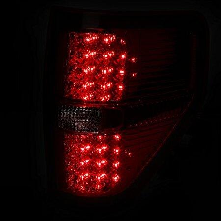 DNA MOTORING TL-F15009-LED-CH-RD LED Tail Light Assembly Driver ＆ Passenger Side [Compatible with 09-14 Ford F150]の画像