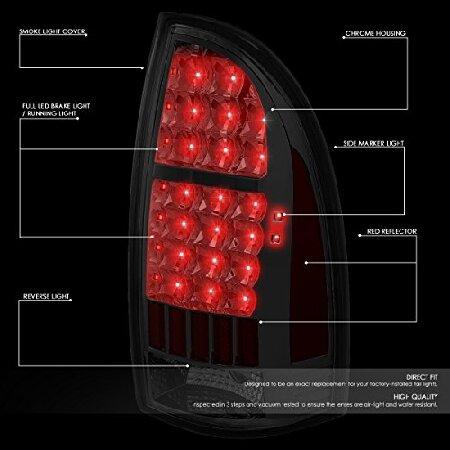 DNA Motoring TL-TTAC05-LED-3D-BK-CL ペア 3D LED バー テールライト ブラック [05-15 タコマ用] TL-TTAC05-LED-CH-SMの画像
