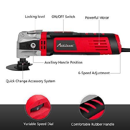 AVID　POWER　Oscillating　Oscillating　4.5°　Speeds　13pcs　and　Oscillation　Variable　Tool　Angle,　3.5-Amp　Accessories,　with　Auxiliary　Saw　Tool,　Multi　Handl