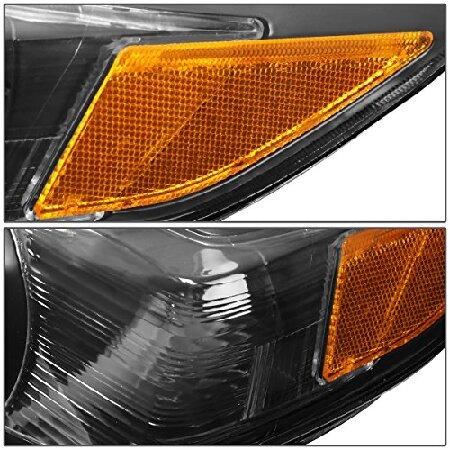 DNA MOTORING HL-OH-TSIE11-BK-AM ブラックハウジングアンバーコーナープロジェクターヘッドライト交換用 11-20シエナ用の画像