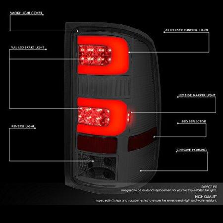 DNA Motoring TL-GMCSIE07-LED-3D-CH-SM 3D LEDバーテールライト (クローム/スモーク)の画像