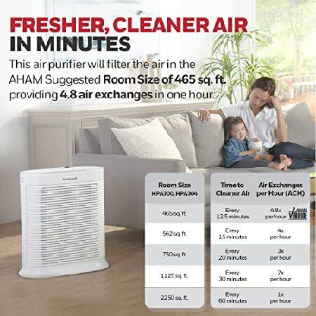 Honeywell HPA304 HEPA Air Purifier for Extra Large Rooms - Microscopic Airborne Allergen+ Reducer, Cleans Up To 2250 Sq Ft in 1 Hour - Wildfire/Smoke,｜rest｜03