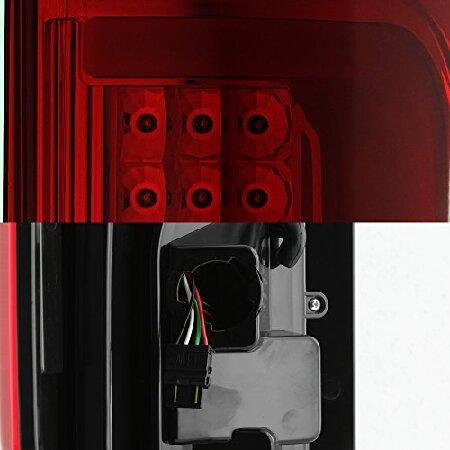 2017-19 フォード F250/F350 スーパーデューティー フルLED DRL ランプバーテールライト クロームハウジング レッドクリアレンズセットの画像