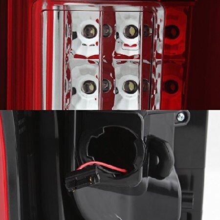 2017-19 フォード F250/F350 スーパーデューティー フルLED DRL ランプバーテールライト クロームハウジング レッドクリアレンズセットの画像