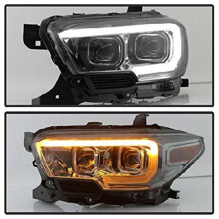 ACANII - For Smoke 2016-2019 Toyota Tacoma LED Sequential Signal DRL Headlights Headlamps Driver + Passenger Side_1