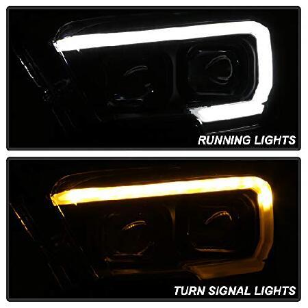 ACANII - For Smoke 2016-2019 Toyota Tacoma LED Sequential Signal DRL Headlights Headlamps Driver + Passenger Side_3