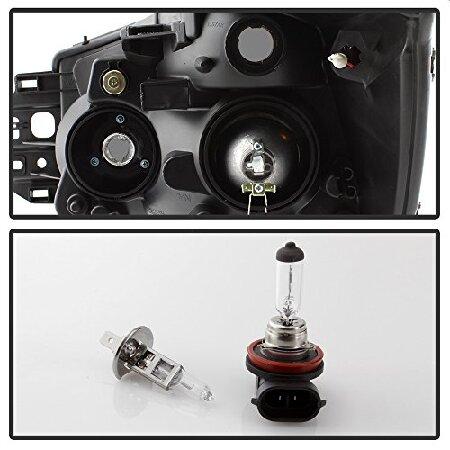 ACANII - For Black Smoke For 2004-2015 Nissan Titan 05-07 Armada LED Projector Headlights Driver + Passenger Side
